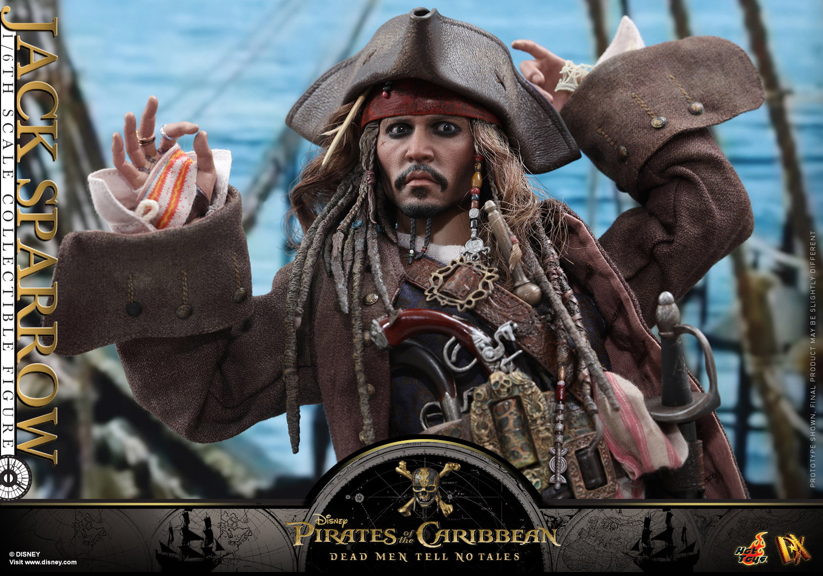 《加勒比海盗5：死无对证》杰克船长 1：6比例珍藏人偶 | Hot Toys