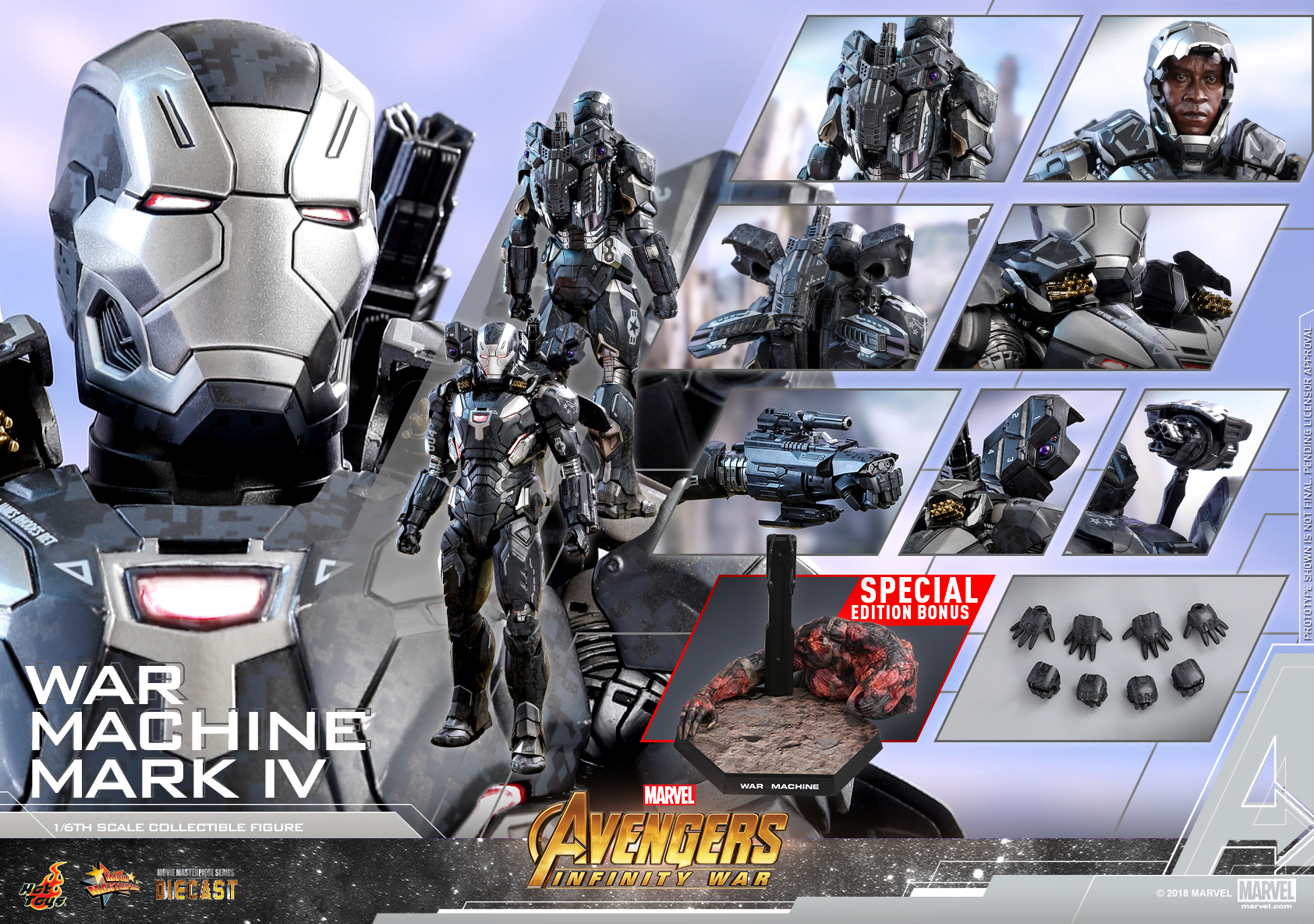 Hot Toys - Avengers 3 - War Machine Mark IV (Diecast) collectible figure_PR21 (Special)