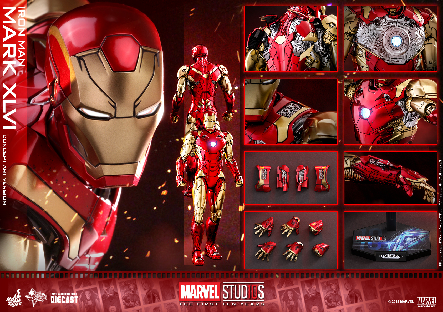 Hot Toys - MARVEL 10 - Iron Man Mark XLVI (Diecast) collectible figure_PR26