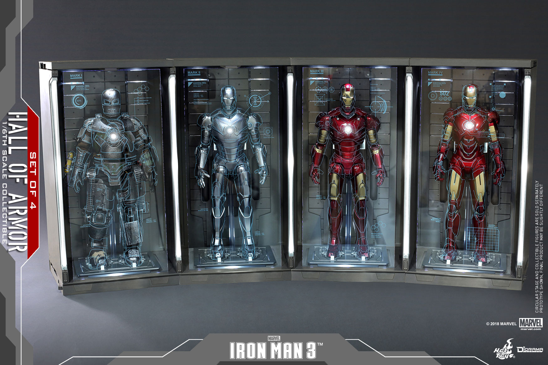 Hot-Toys---Iron-Man-3---Hall-of-Armor-(Set-of-4)_PR2