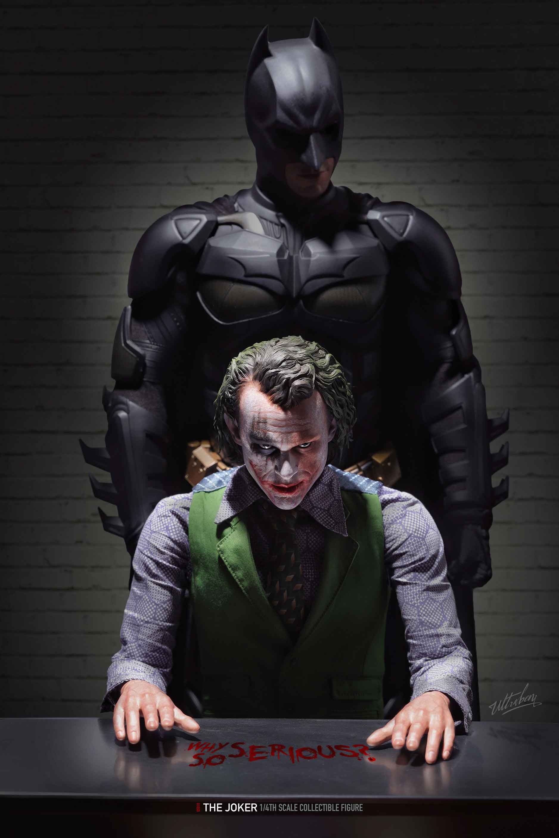 《蝙蝠侠：黑暗骑士》小丑1:4比例珍藏人偶实物图 极致演绎 | Hot Toys