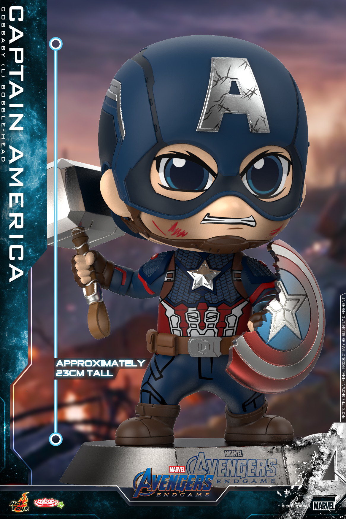 Hot Toys - Avengers Endgame - Captain America Cosbaby (L) Bobble-Head_PR2