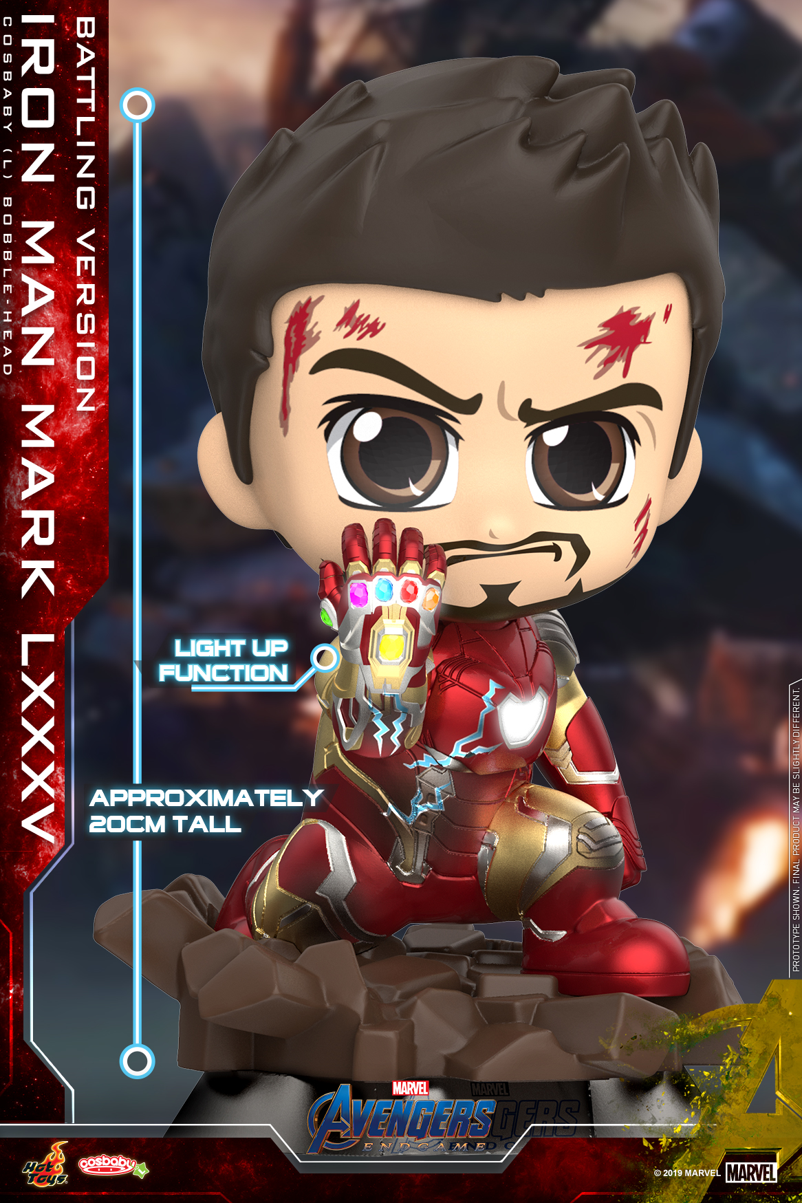 Hot Toys - Avengers Endgame - Iron Man Mark LXXXV (Battling Version) Cosbaby (L) Bobble-Head_PR2
