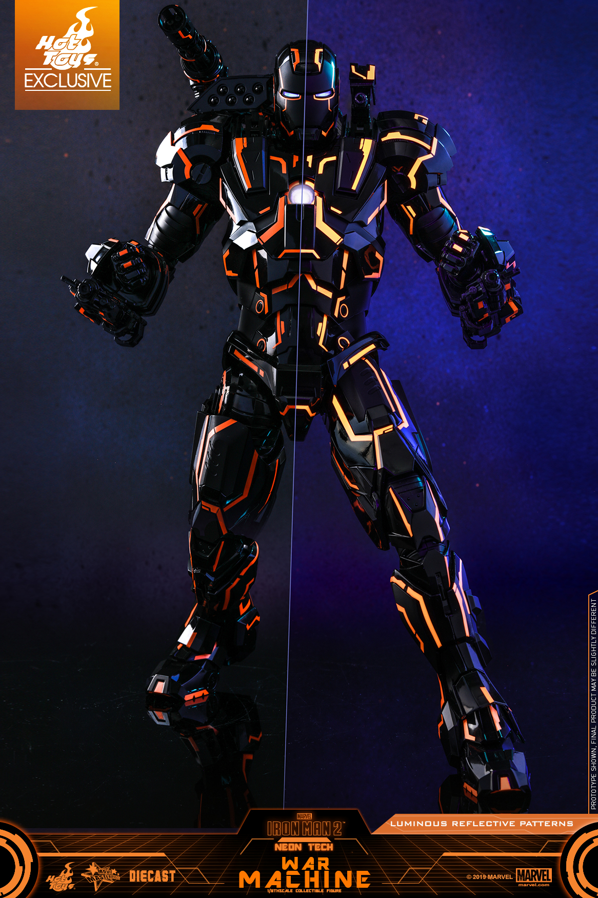 Hot Toys - Iron Man 2 - Neon Tech War Machine _PR13