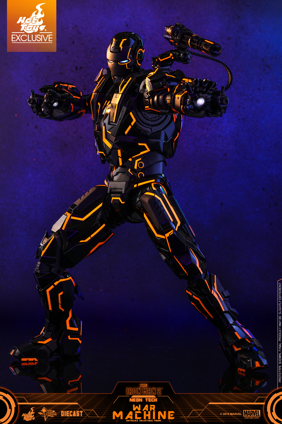 Hot Toys - Iron Man 2 - Neon Tech War Machine _PR5