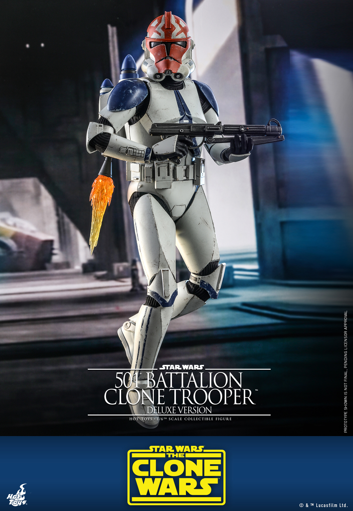 HotToys 1/6 Figure TMS023 501st Battalion Clone Trooper Deluxe Version(Star Wars: The Clone Wars)