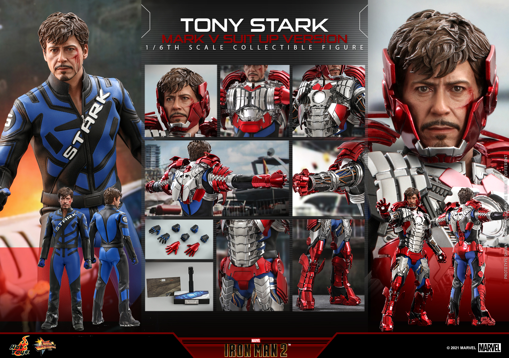 Hot Toys - IM2 - Tony Stark (Mark V Suit Up Version) collectible figure_PR16