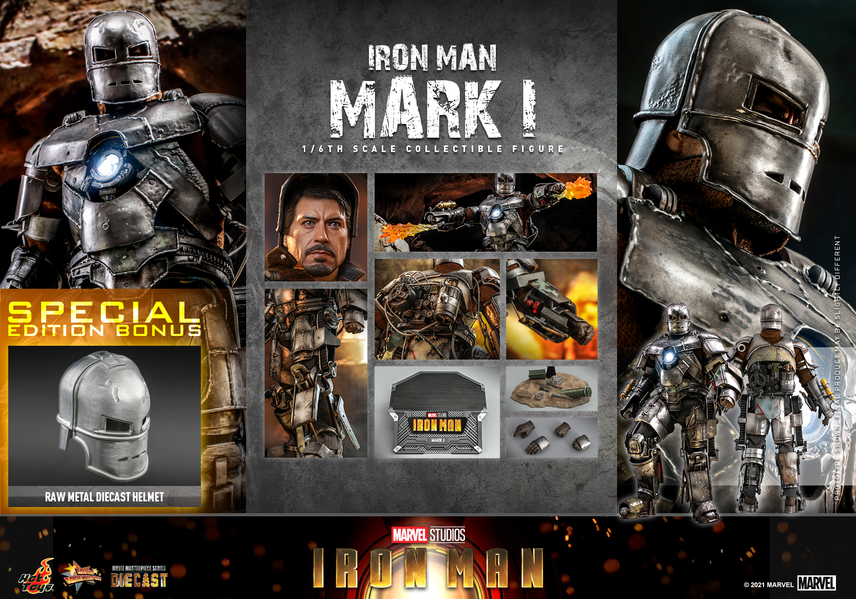 Hot Toys - IM - Iron Man Mark I (Diecast) collectible figure_PR19 (Special)