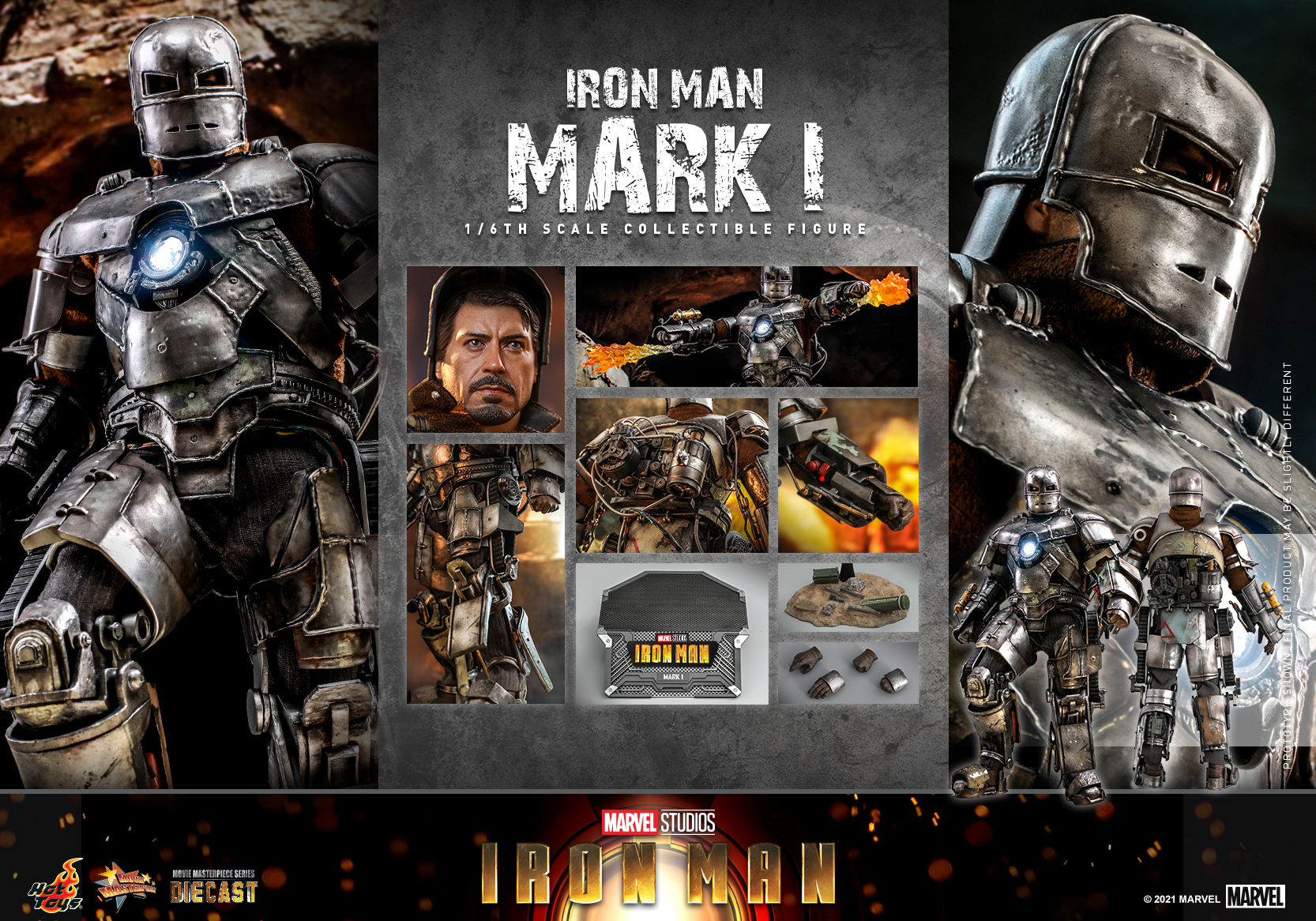Hot Toys - IM - Iron Man Mark I (Diecast) collectible figure_PR19