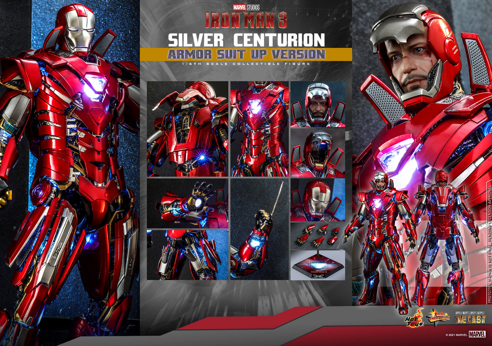Hot Toys - IM3 - Silver Centurion (Armor Suit Up Version) collectible figure_PR14