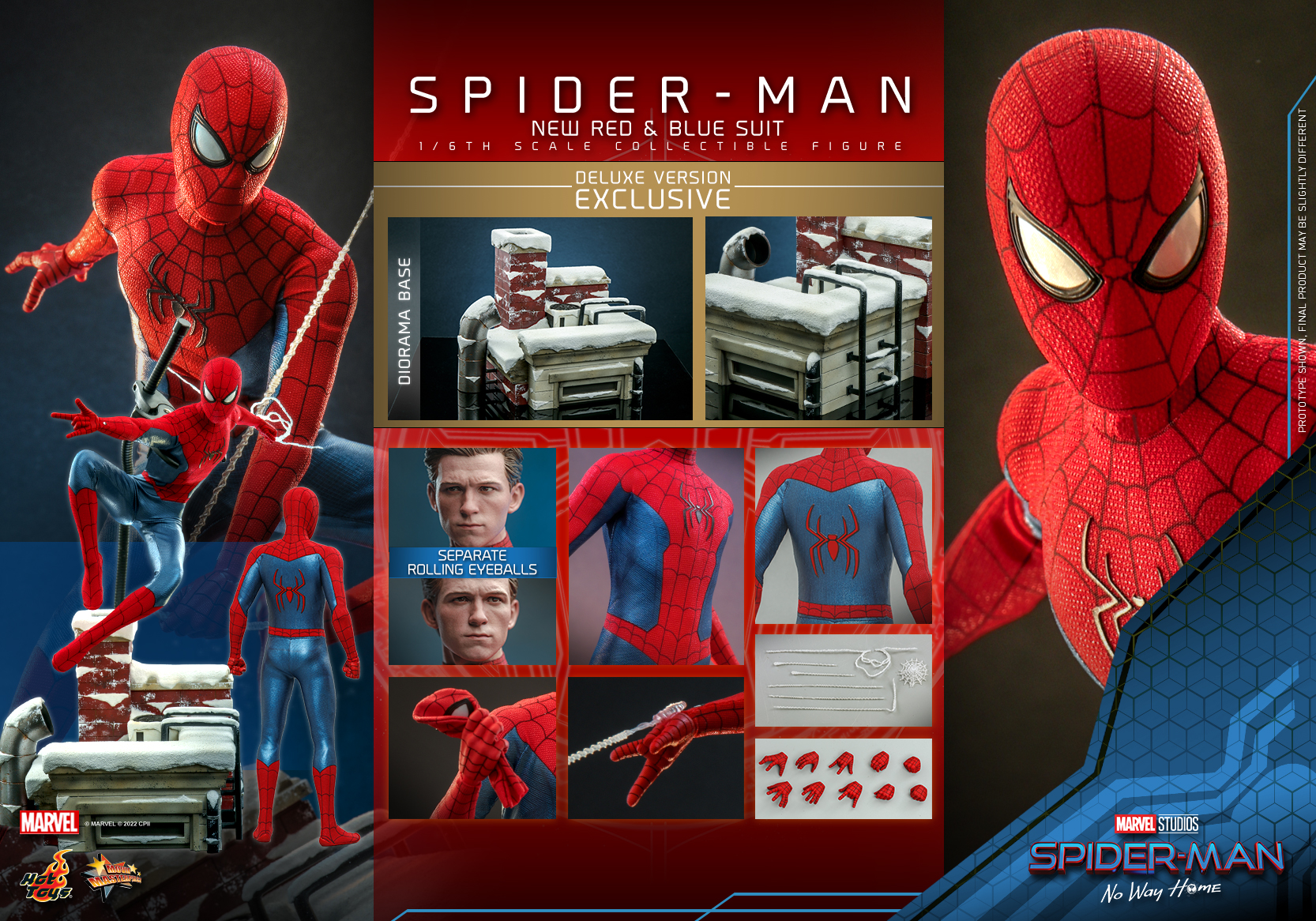 Hot Toys - SMNWH - Spider-Man (New Red & Blue Suit) collectible figure_Deluxe_PR17