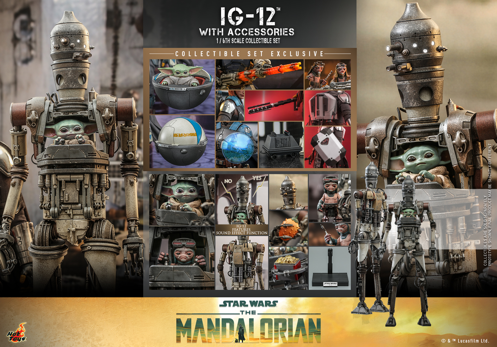 Hot Toys - Mando - IG-12 with Accessories Set_PR24