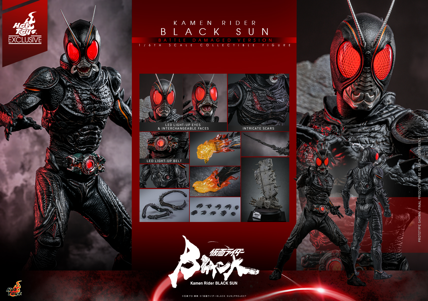 Hot Toys - Kamen Rider Black Sun - 1-6 Black Sun (Battle Damaged Ver.) collectible figure_PR14